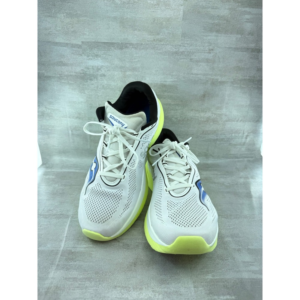 Saucony Kinvara 15 Men Running Shoes White Lime Blue S20967-153 Size 11